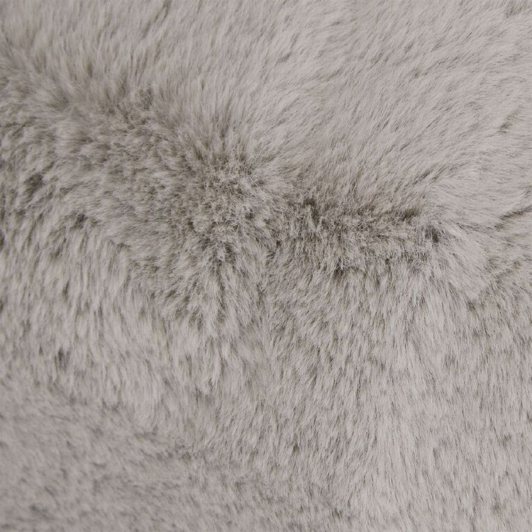 Living & Co Plush Bunny Faux Fur Rug Grey Mid 160cm x 230cm Grey Mid The Warehouse