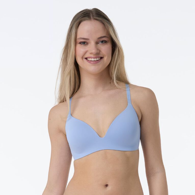 H&H Women's Smooth Comfort Wirefree Bra, Blue Light, hi-res
