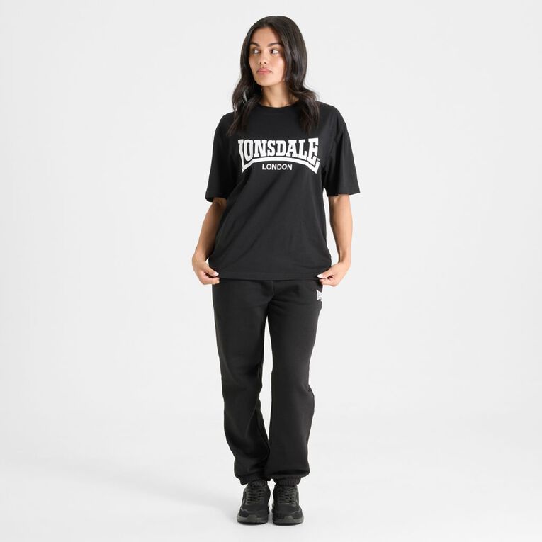 Lonsdale Unisex Tee, Black, hi-res
