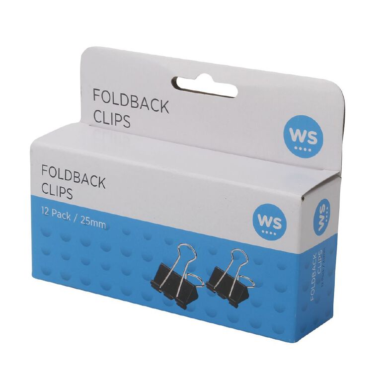 WS Foldback Clips 25mm 12 Pack, , hi-res