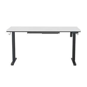 Workspace Height Adjustable Desk 1500W with Drawer White