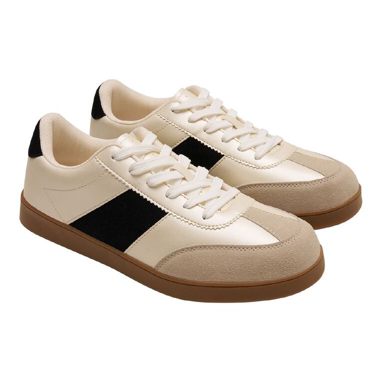 H&H Women's Women's Petra Sneakers, White/Black, hi-res