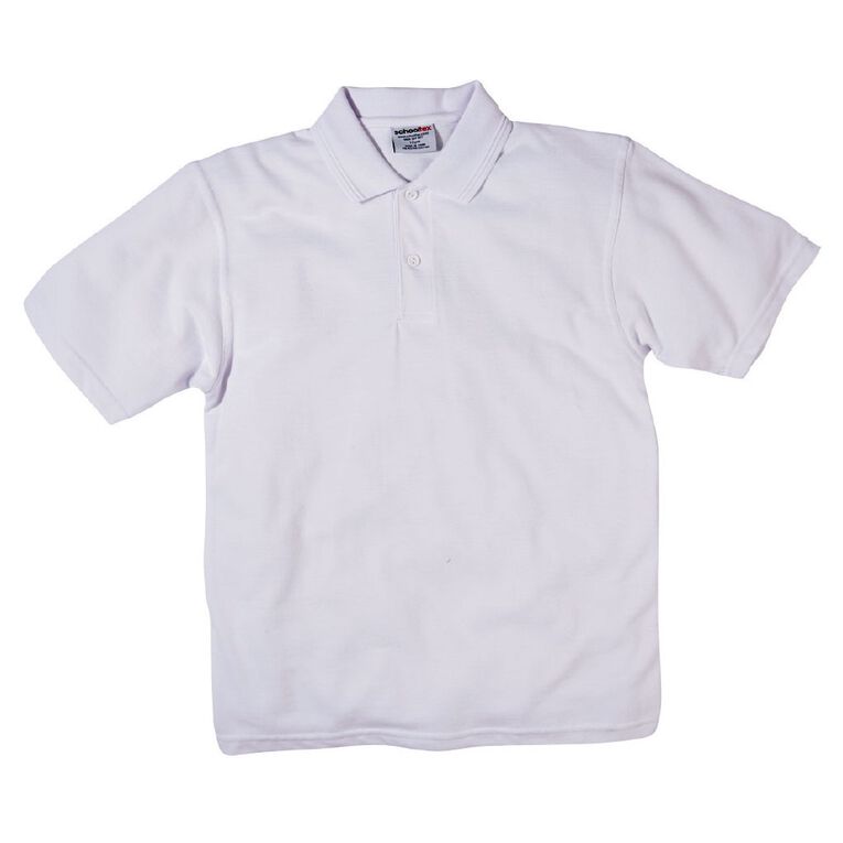 Schooltex Kids' Pique Polo, White, hi-res