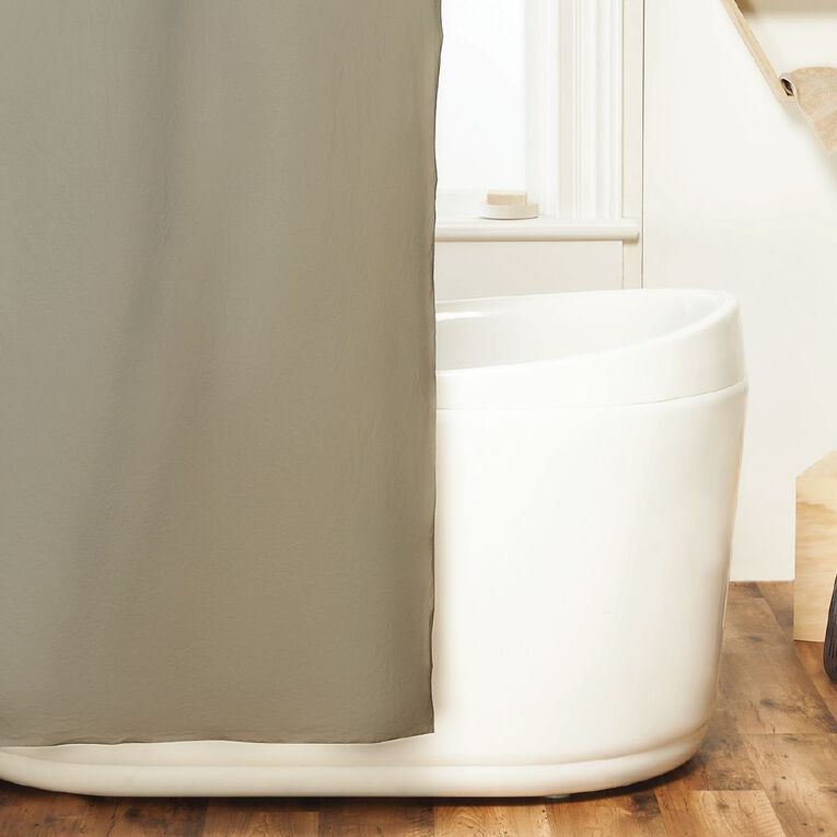 Living & Co Shower Curtain 180cm x 180cm, , hi-res