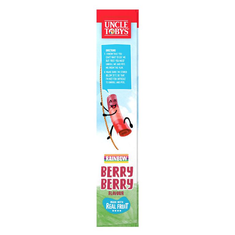 Uncle Tobys Roll Ups Rainbow Berry Berry 94g, , hi-res