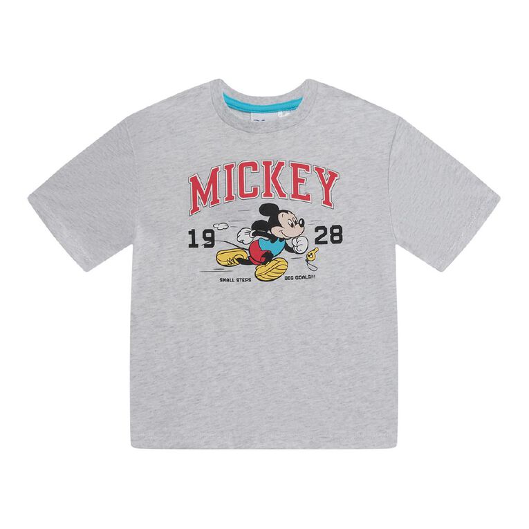 Mickey Mouse Preschool Printed Relaxed Tee, Grey Light, hi-res