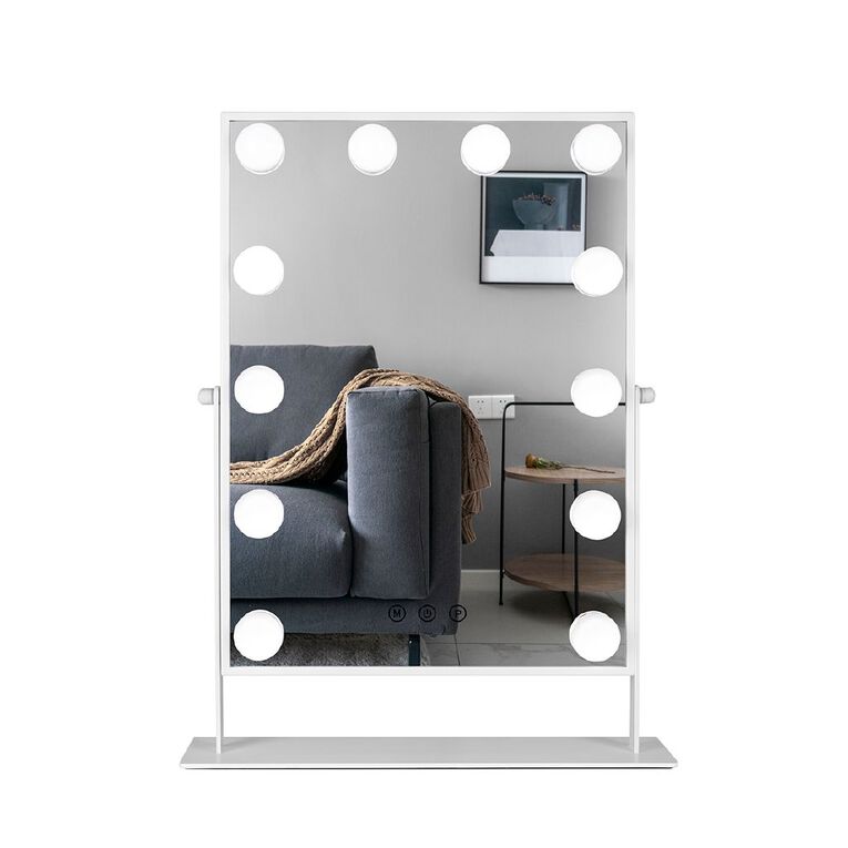 Living & Co Hollywood Mirror Led White One Size, , hi-res