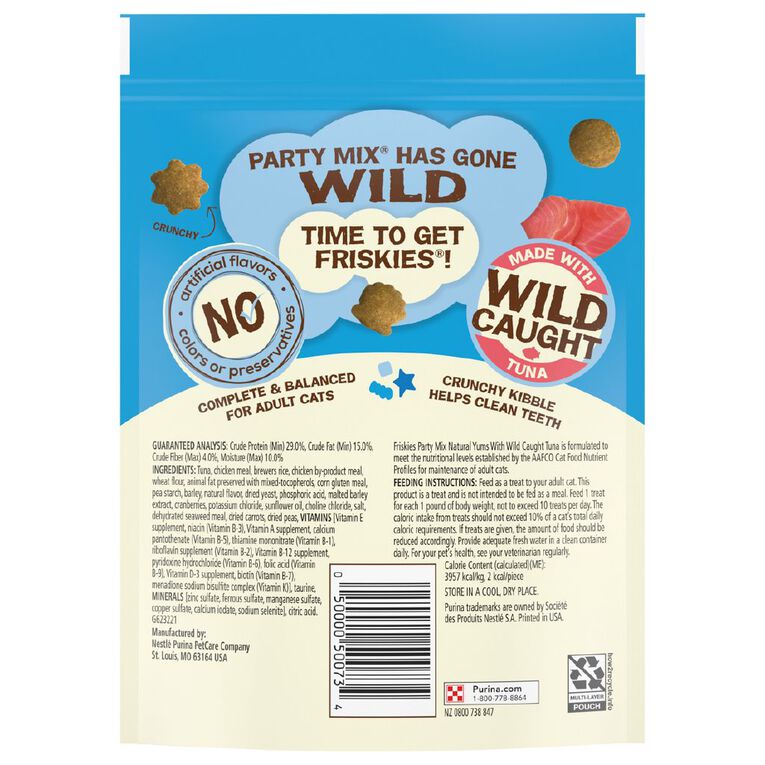 Friskies Party Mix Natural Yums Tuna Cat Treats 170g, , hi-res