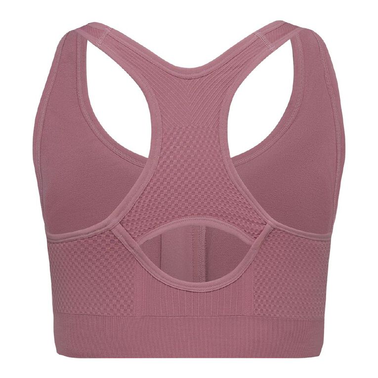 Active Intent Women's Zip Front Wirefree Sports Bra, Pink Mid S25 Lilas, hi-res