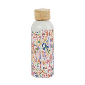 Living & Co Stainless Steel Large Floral Bottle Multi-Coloured 500ml