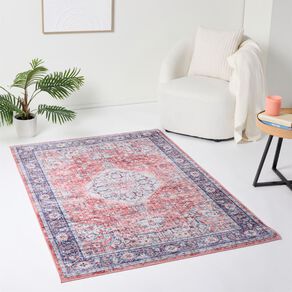Living & Co Printed Rug Red 120cm x 180cm