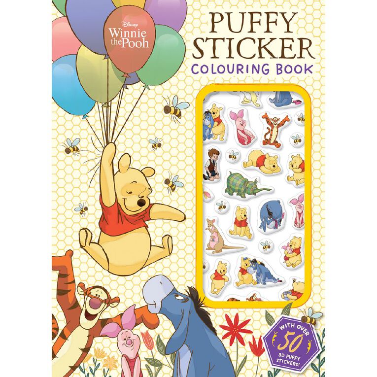 Disney: Winnie The Pooh Puffy Sticker Colouring Book, , hi-res