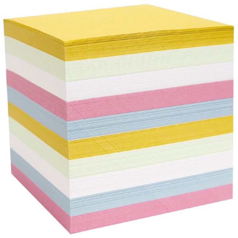 WS Memo Cube Refill Full Size Pastel Colour Multi-Coloured, , hi-res