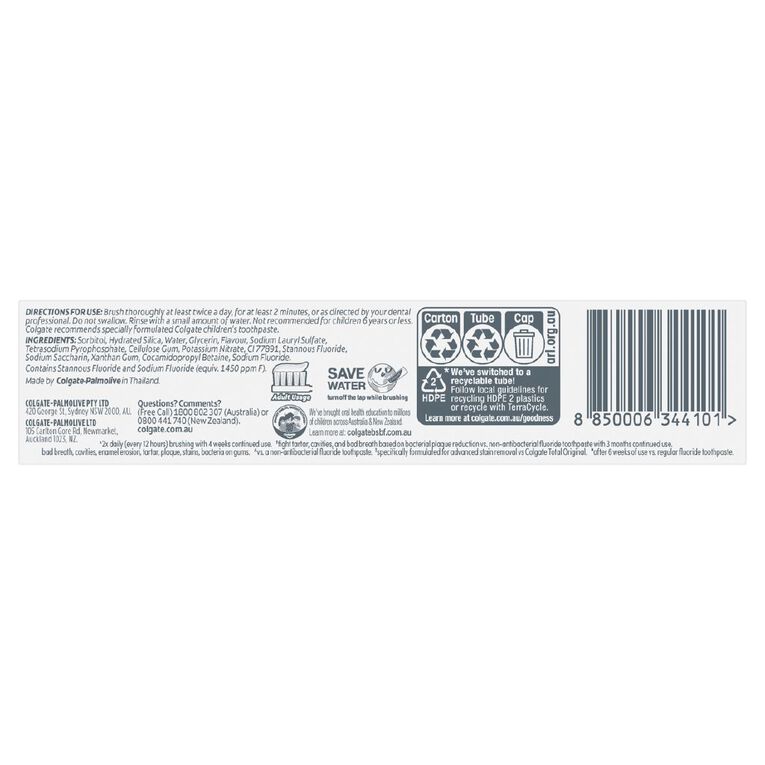 Colgate Total Advanced Whitening Antibacterial Toothpaste 115g, , hi-res