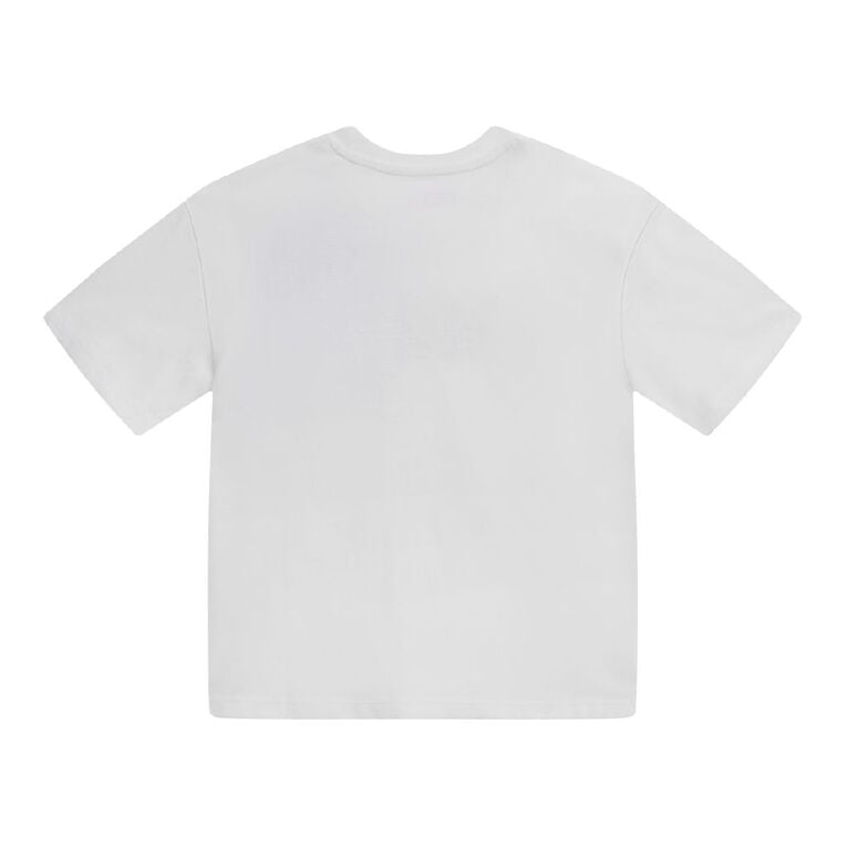 Young Original Relaxed Fit Short Sleeve Printed Tee, White, hi-res