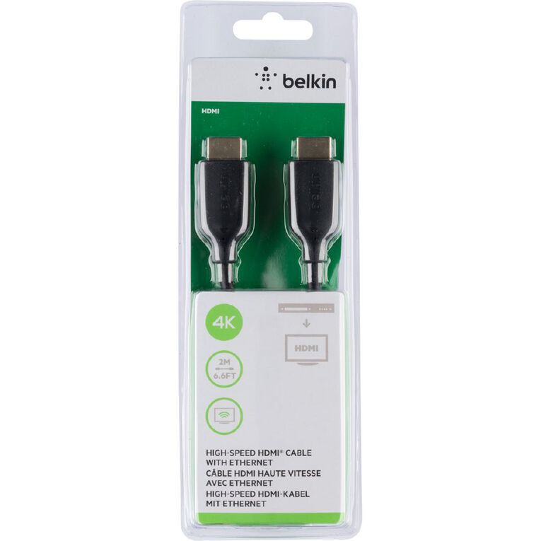 Belkin High Speed HDMI Cable with Ethernet 4k/ Ultra HD 2M, , hi-res