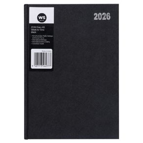 WS 2026 Diary A5 Week to View Black