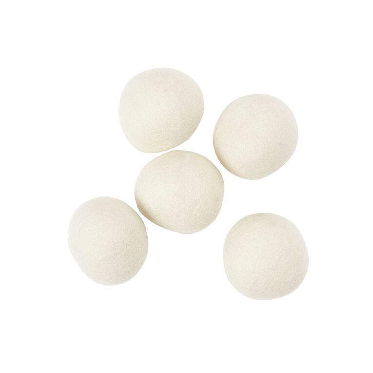 Living & Co Wool Dryer Ball Natural 5 Pack, , hi-res