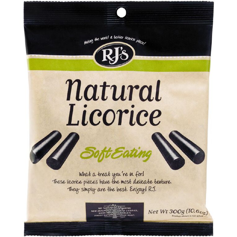 RJ's Natural Soft Eating Licorice 300g The Warehouse