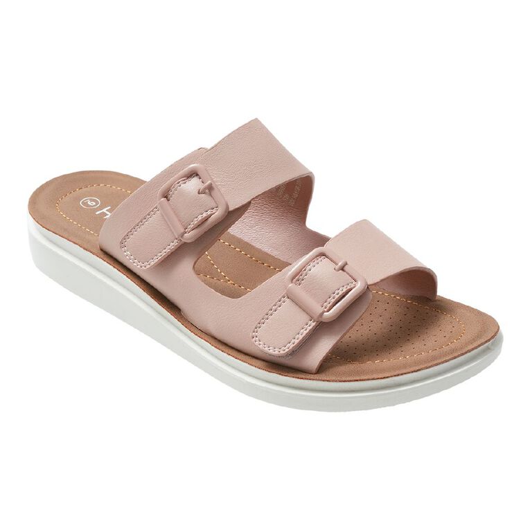 H&H Women's Double Strap Comfort Sandals, Pink, hi-res