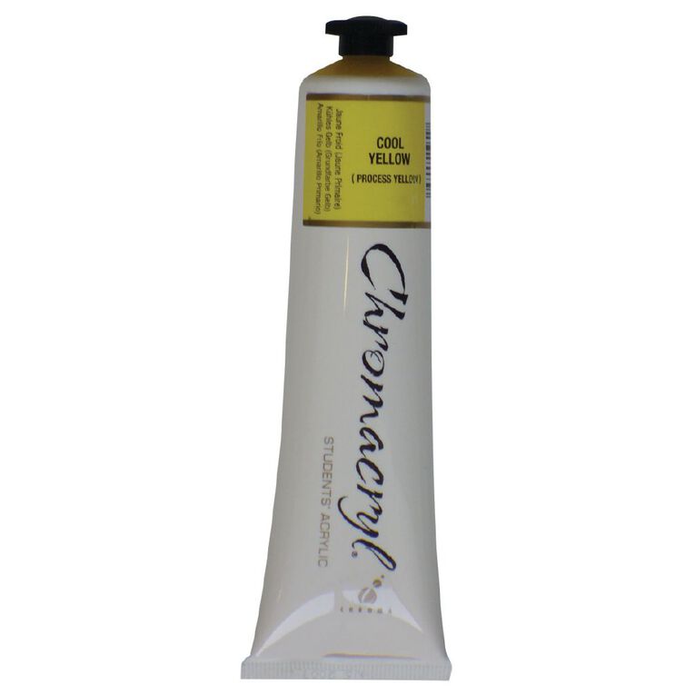 Chromacryl Acrylic Paint Cool Yellow 75ml, , hi-res