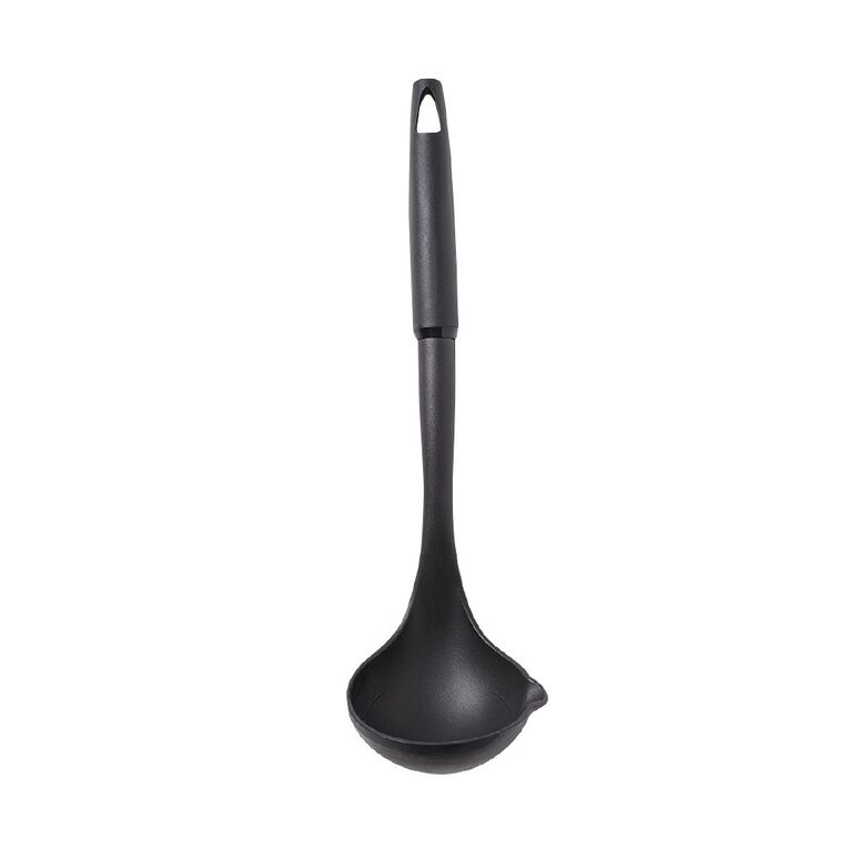 Living & Co Nylon Soup Ladle Black, , hi-res
