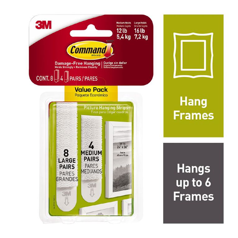 Command Picture Hanging Strips Large/Medium Value Pack, , hi-res