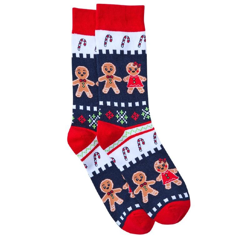Sock Crew Christmas Novelty Crew Socks 1 Pack, Red, hi-res