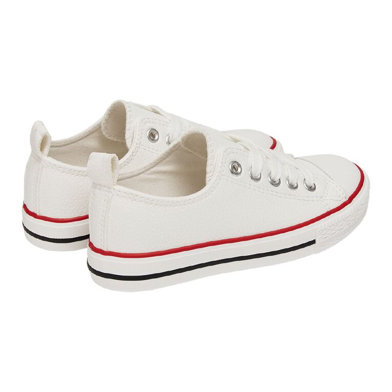Young Original Senior Kids' Jude Low Top Sneakers, White, hi-res