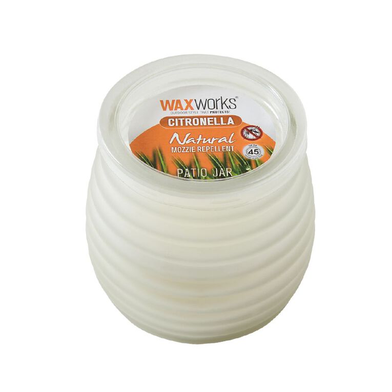 Waxworks Citronella Glass Patio Jar Candle 45 Hours Assorted, , hi-res