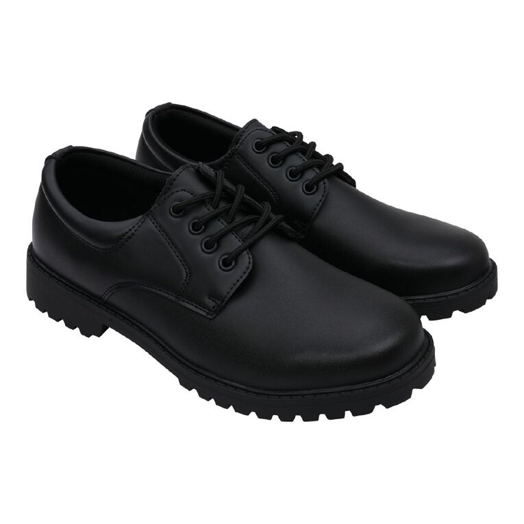 Young Original Senior Kid's Boston Lace Up School Shoes, Black, hi-res