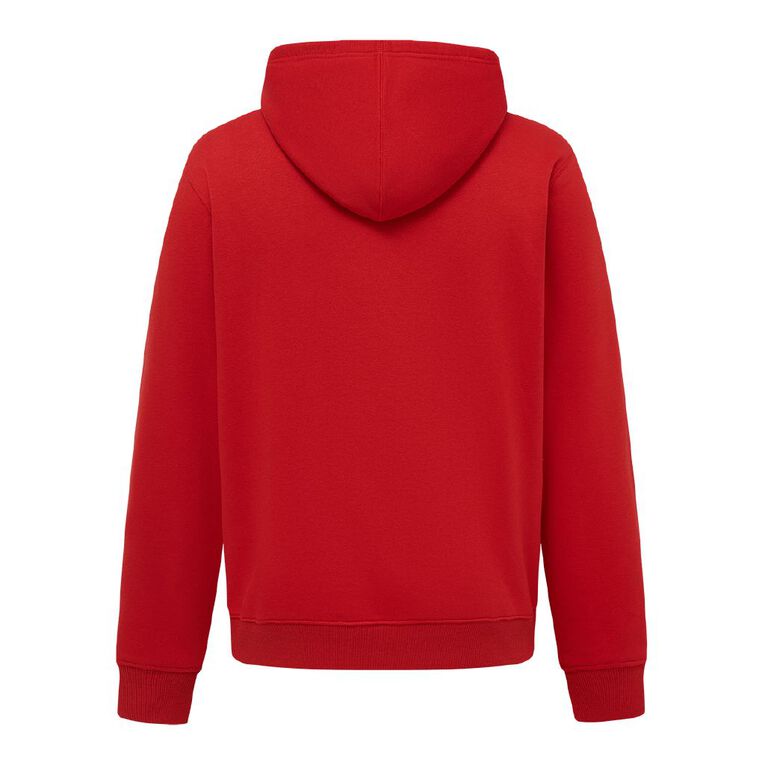 H&H Men's Plain Hoodie Sweatshirt, Red Mid, hi-res