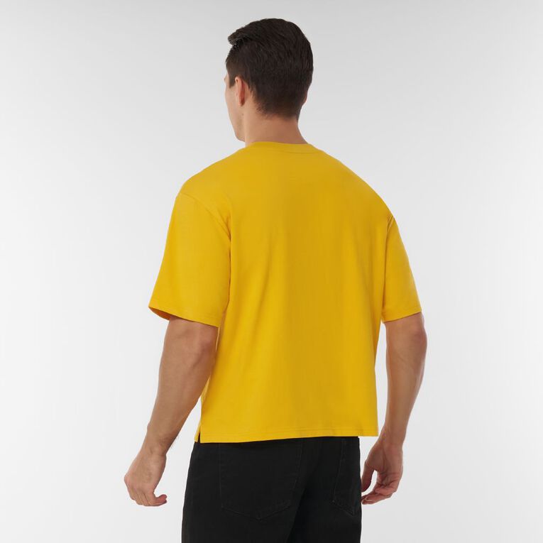 Garage Men's Heavyweight Boxy Crop Tee, Yellow Mid, hi-res