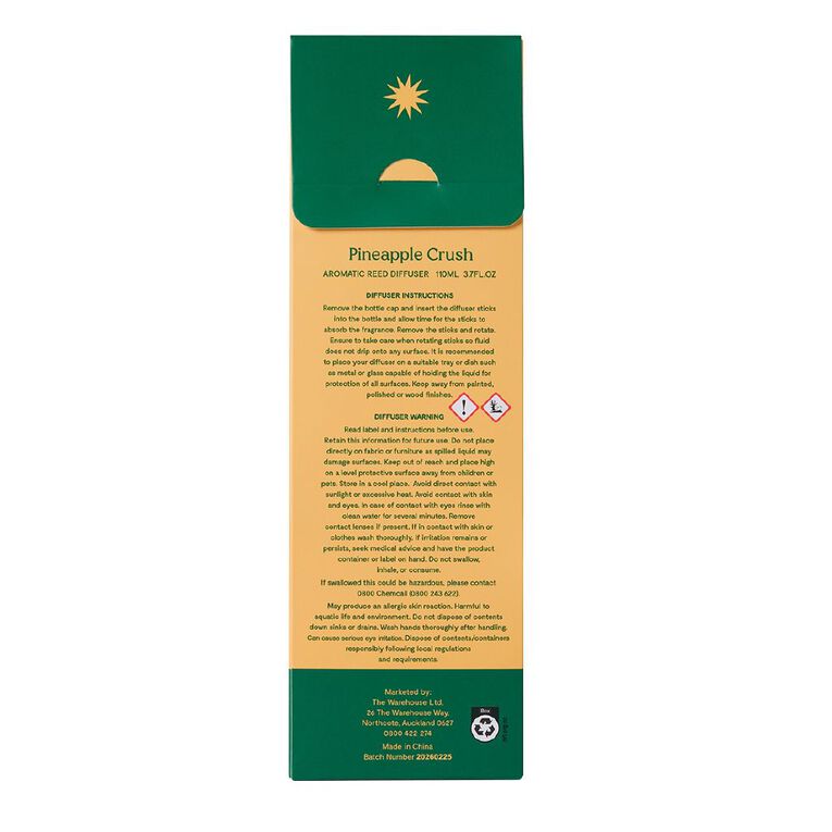Living & Co Sunset Reed Diffuser 110ml Pineapple Crush, , hi-res