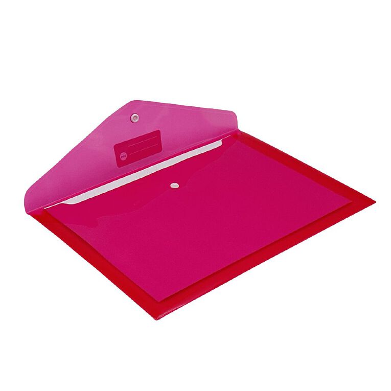 WS Document Envelope Single Dome Red A4, , hi-res