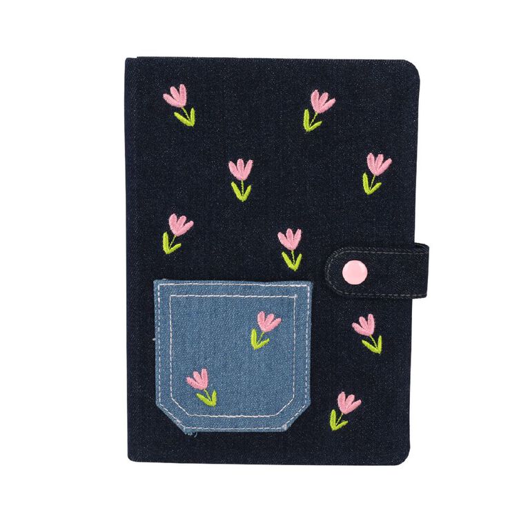 Uniti Stationery Denim Pink Tulip A5 Notebook, , hi-res
