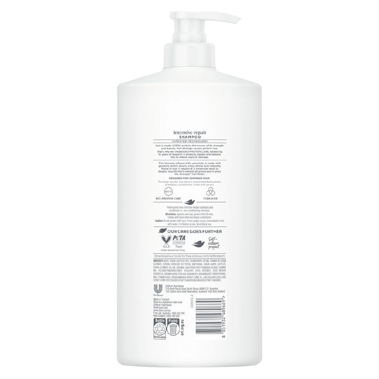 Dove Damage Therapy Intensive Repair Shampoo 850ml, , hi-res