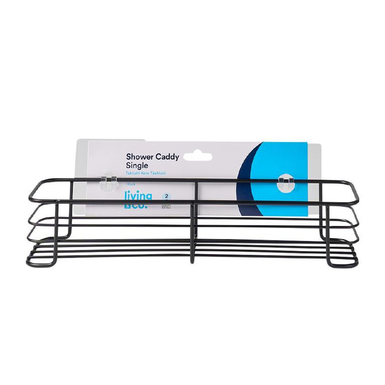 Living & Co Shower Caddy Single Black, , hi-res