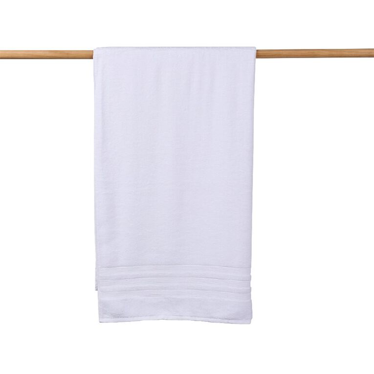 Living & Co Plush Plain Spa Towel White, , hi-res