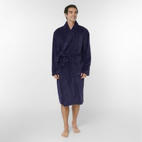 H&H Men's Coral Fleece Robe