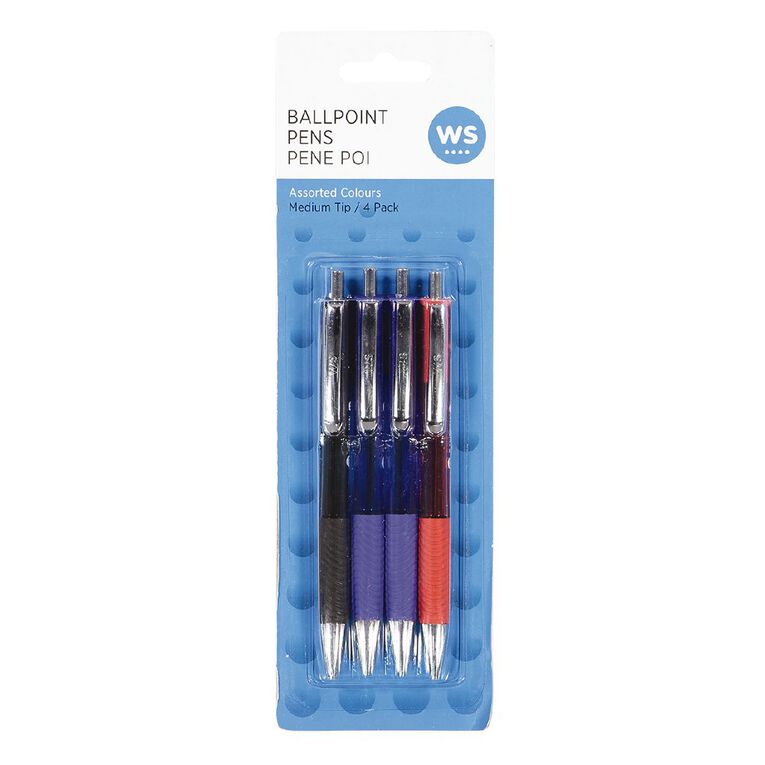 WS Smooth Ball Pen 4 Pack, , hi-res