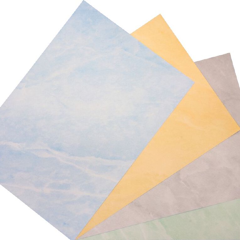 Direct Paper Marble Paper 100gsm Blue A4 12 Pack, , hi-res