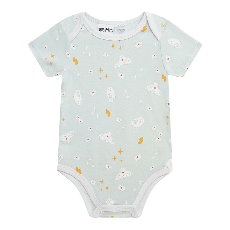 Harry Potter Babies' Short Sleeve Printed Bodysuit 3 Pack, Brown Light, hi-res