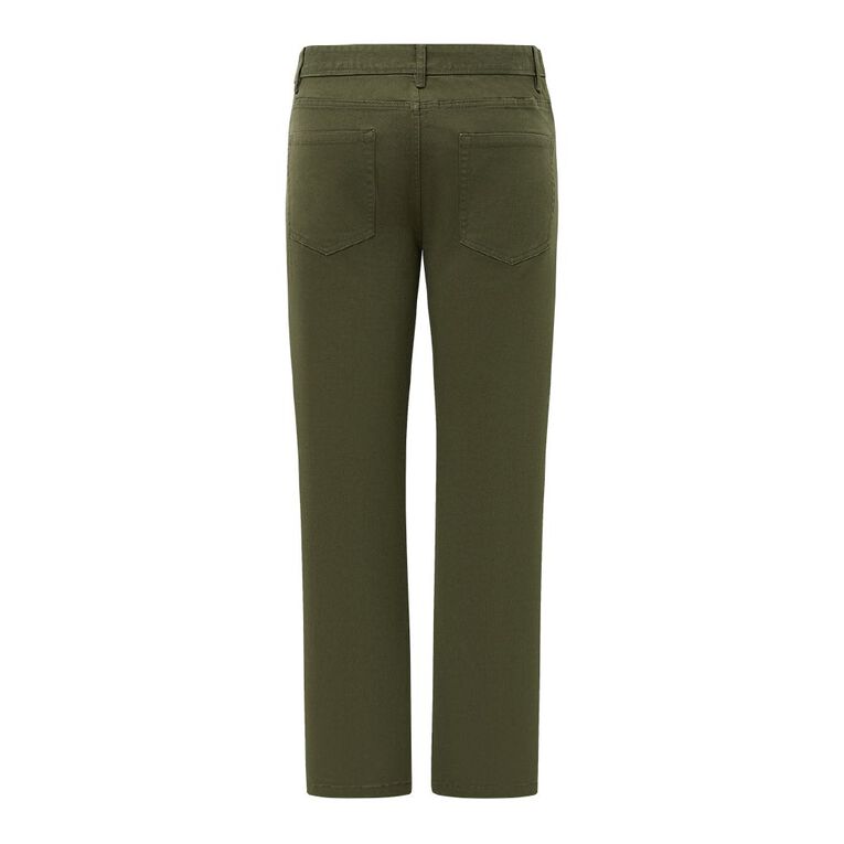 H&H Men's coloured tapered jeans, Green Dark, hi-res