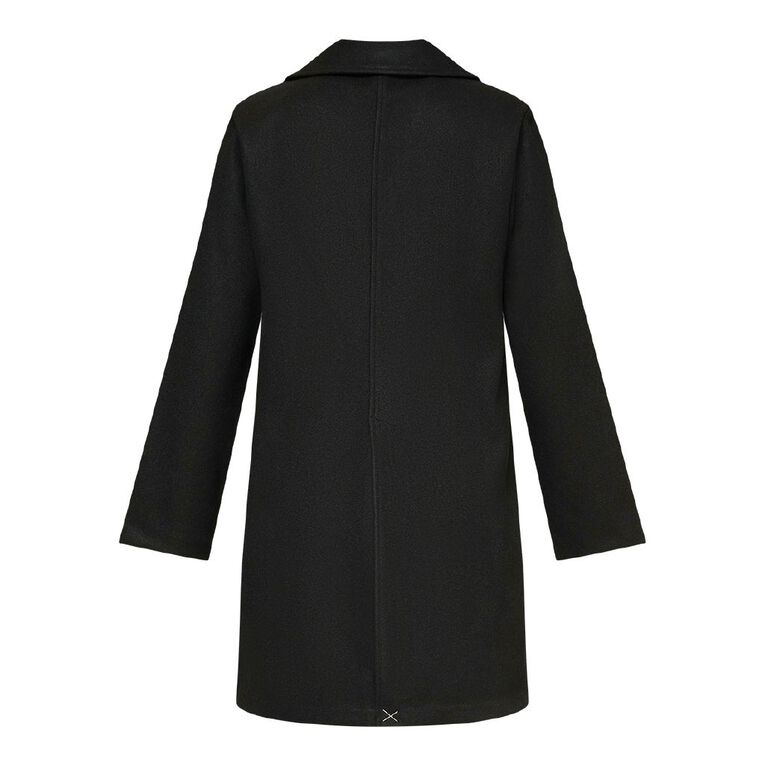 H&H Women's Soft Touch Button Midi Coat, Black, hi-res