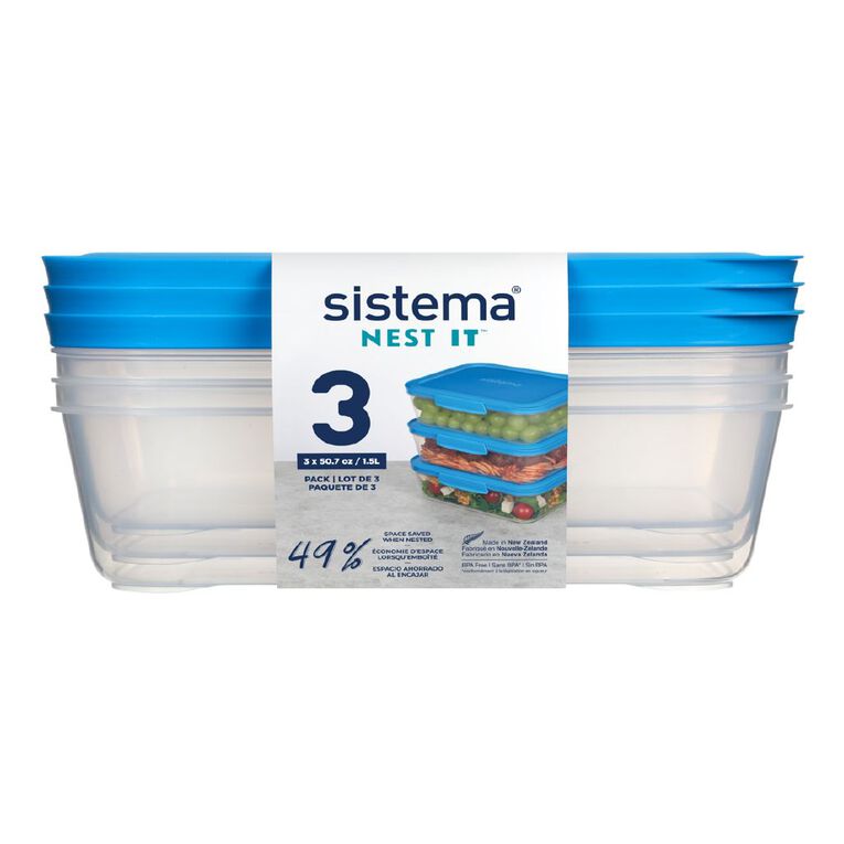 Sistema Nest It Meal Prep 1.5L 3 Pack, , hi-res