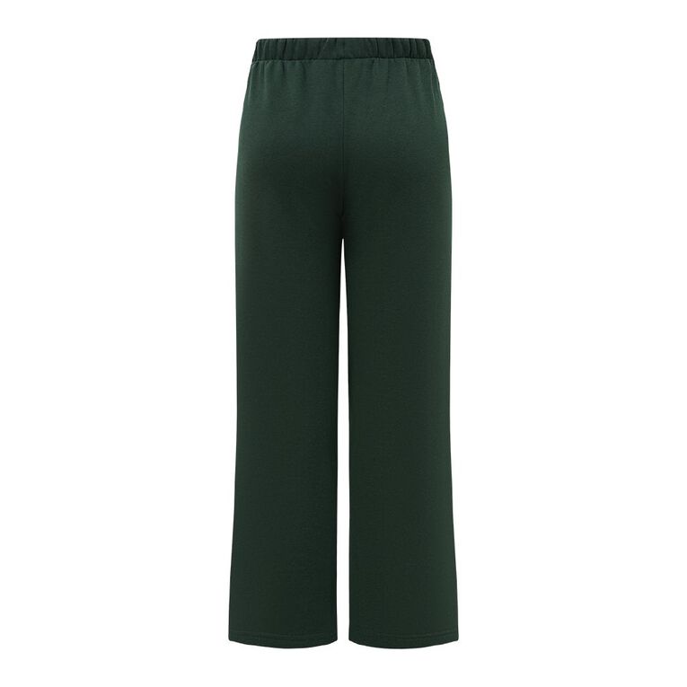H&H Women's Wide Leg Track Pants, Green Dark, hi-res