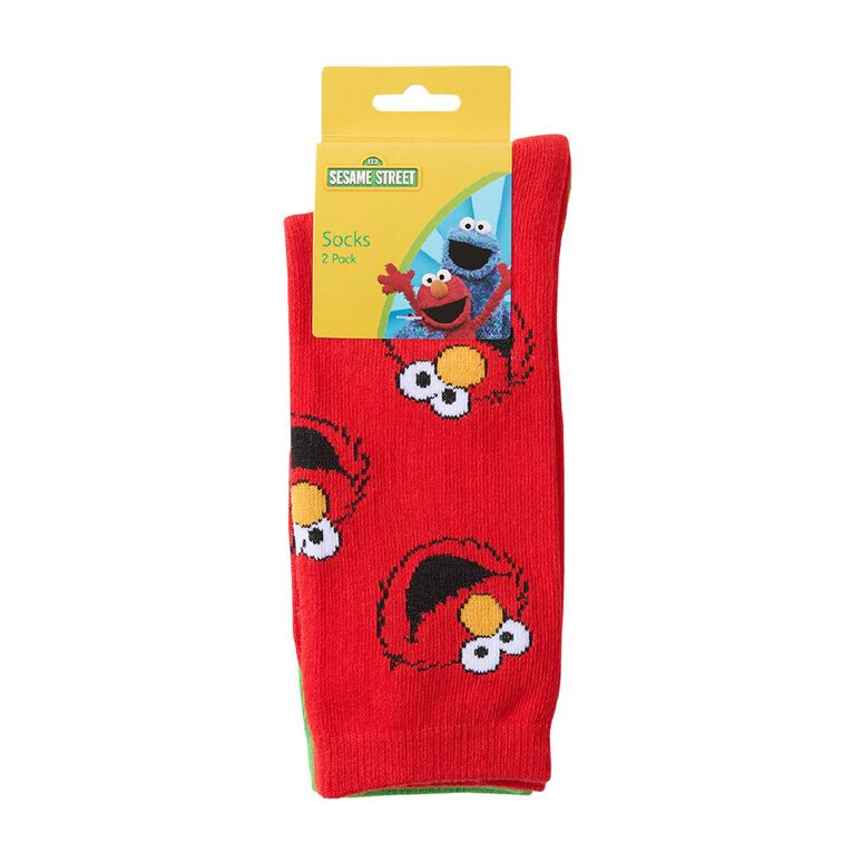 Sesame Street Crew Socks 2 Pack, Red, hi-res