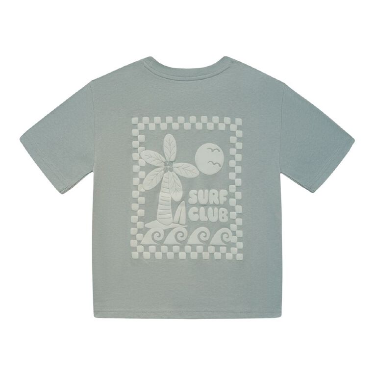 Young Original Short Sleeve Boxy Puff Print Tee, Blue Light, hi-res
