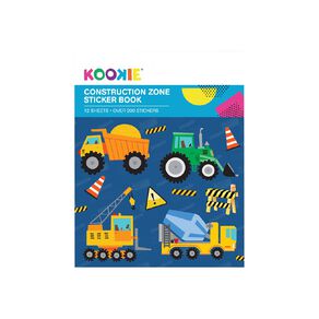 Kookie Mini Sticker Book 12 Sheets Contruction Zone